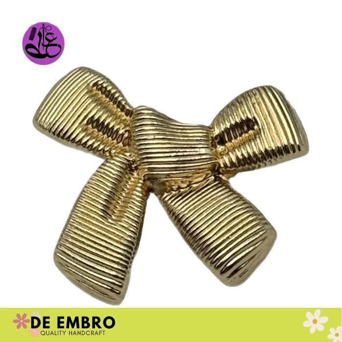 Kancing Jamur Metal Pita 18 mm Aksesoris Jahit Kancing Baju Kemeja Premium Button Ribbon Kancing Jam