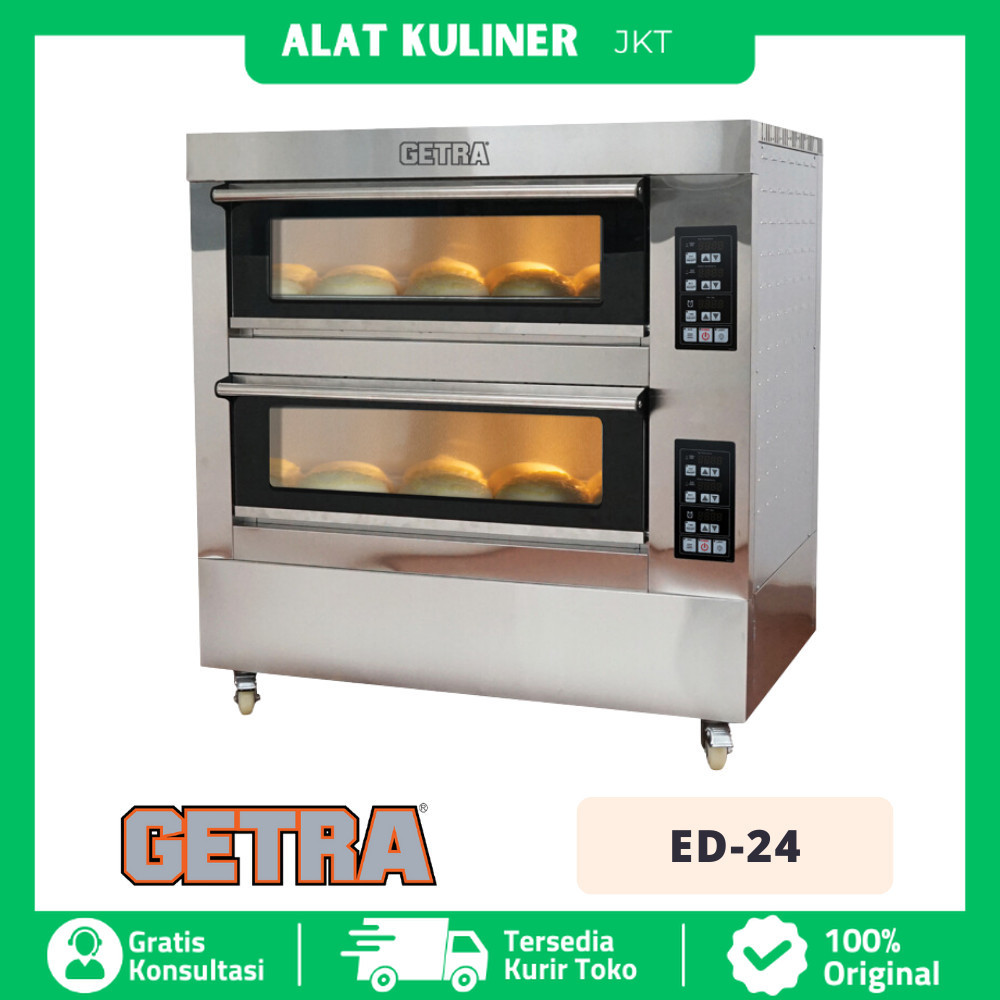 OVEN ROTI GETRA ED 24 ED-24 LISTRIK 2 DECK 4 TRAY ELECTRIC BAKING OVEN