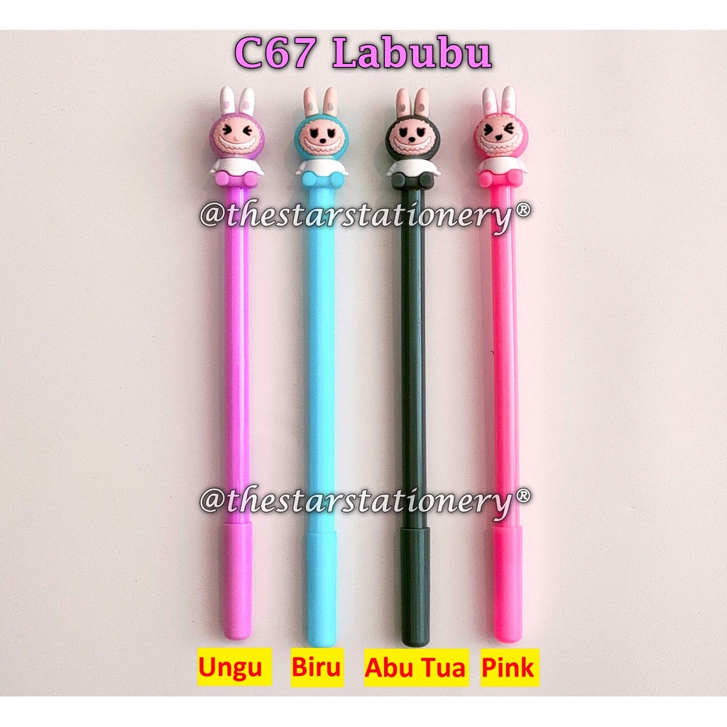 

(1 Biji) Gelpen Labubu C67 / Bolpen GXIMP C67 Labubu / Gelpen Kepala Labubu