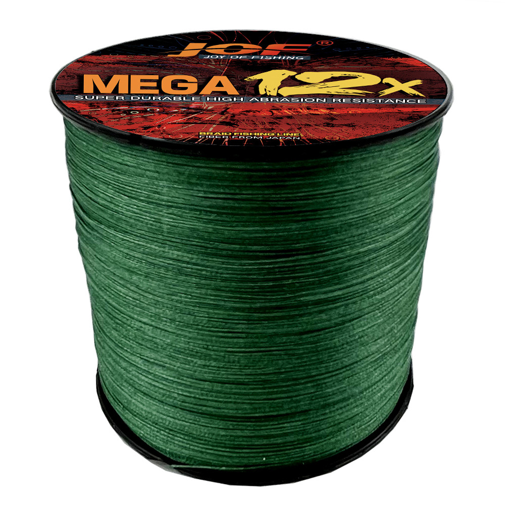 JOF Fishing Lines 300M 500M 12 Strands Braided Line Multifilament PE Fishing Line 25/30/39/50/65/77/