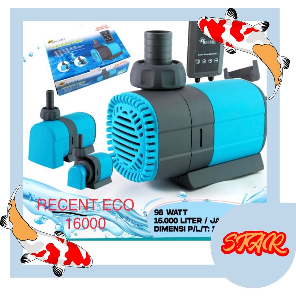 pompa celup aquarium RECENT AA ECO 16000 INV LOW WATT INVERTER DC
