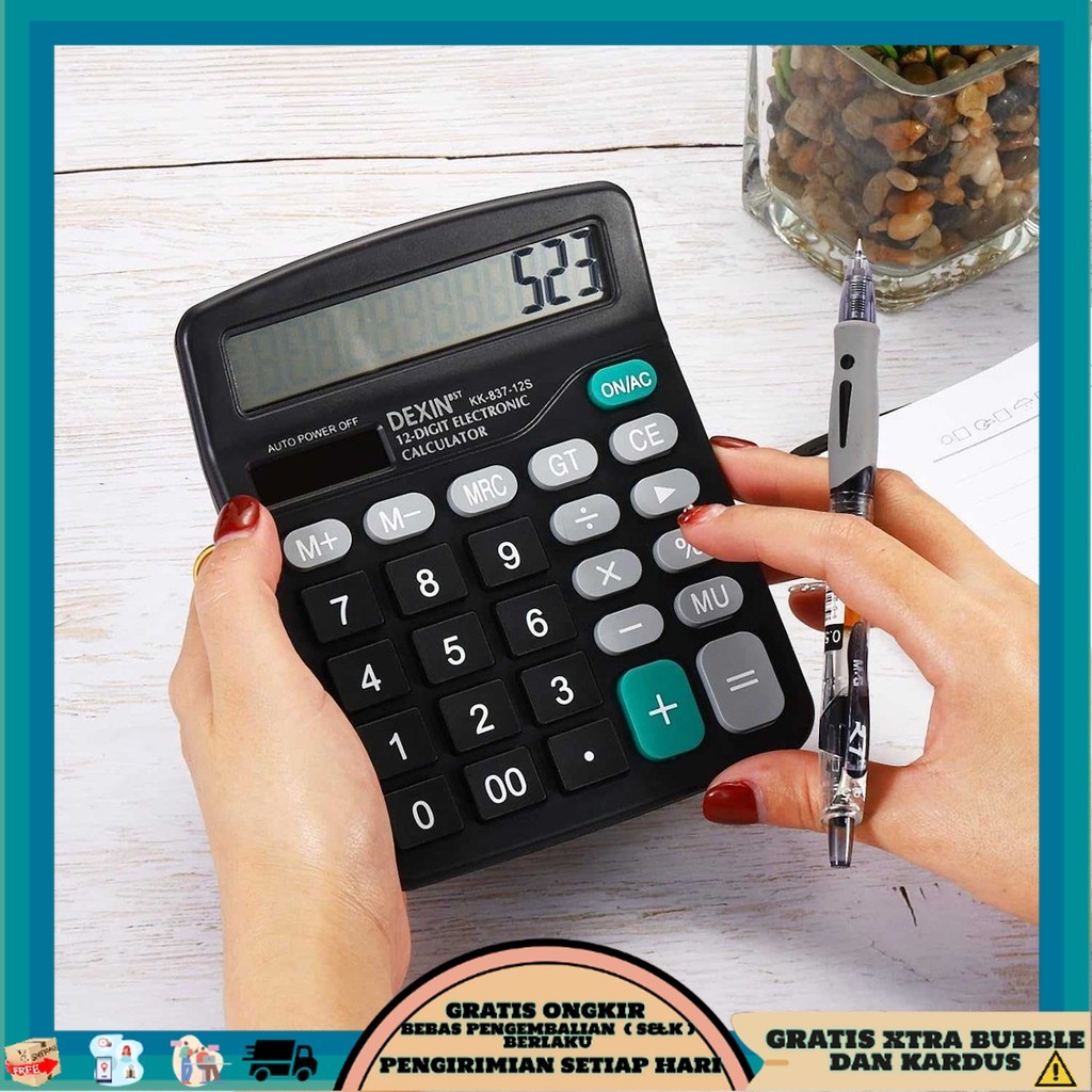 

TQK - DEXIN Kalkulator Elektronik Solar Calculator 12 Digit - KK-837-12S