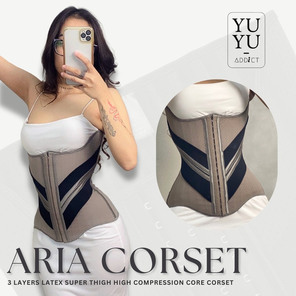 YUYUADDICT - 2024 NEW Aria 3 Layers Latex Super Tight High Compression Core Corset Free Extension Ko