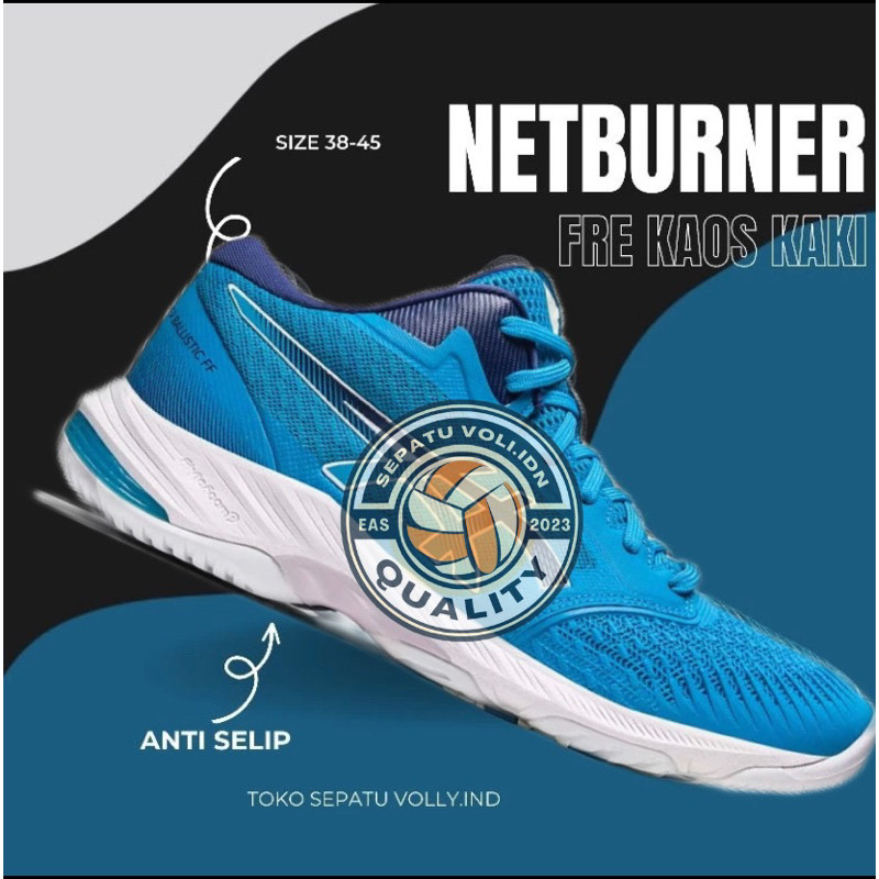 sepatu voli netburner balistic ff 3 sepatu volly super netburner ff 3 sepatu voli netburner pria sep