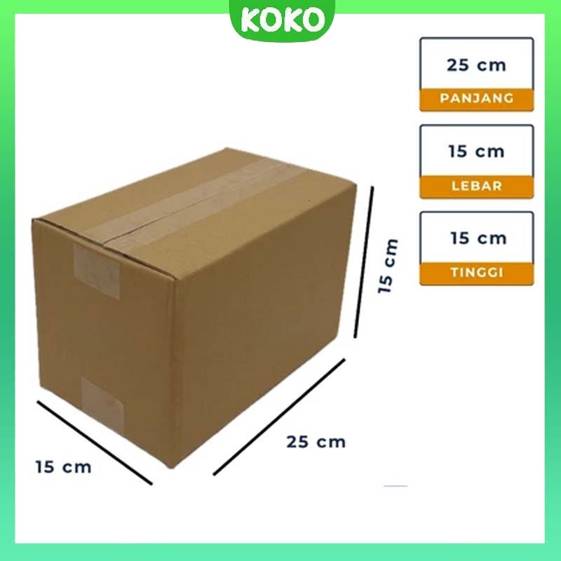 

Kardus Box Karton Kotak Dus Packing Polos Murah Uk. 25x15x15 BFlute Tebal 3 mm