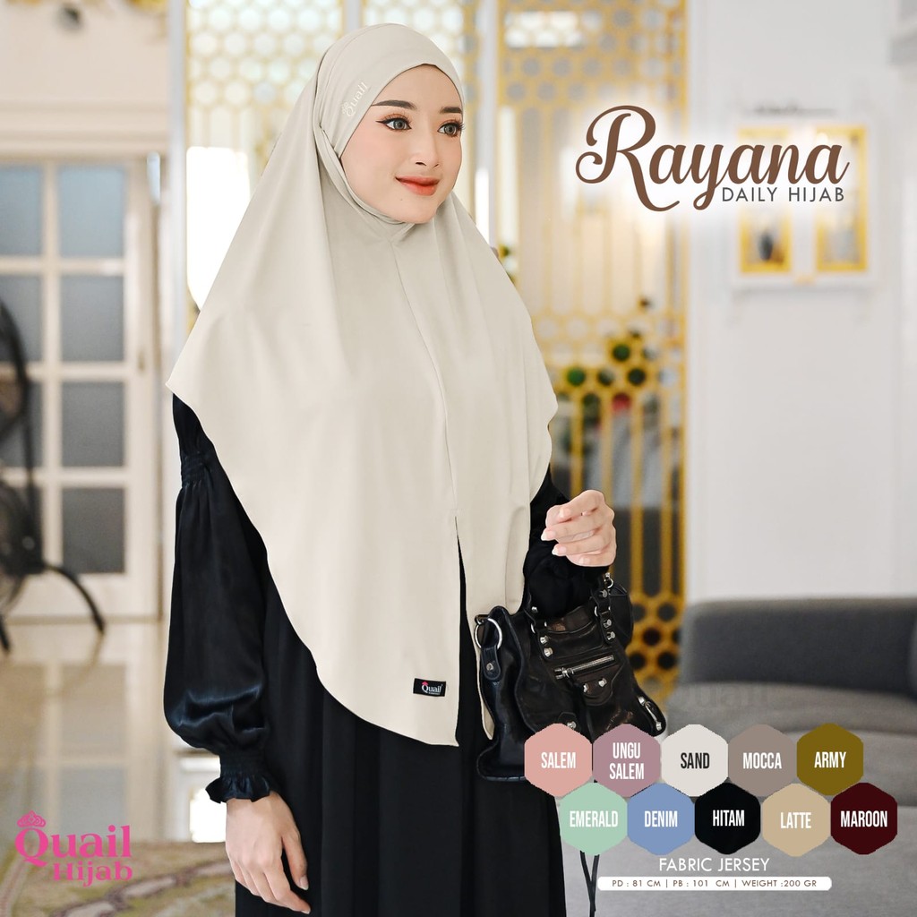 Rayana Daily Hijab Quail Original Quail Hijab Jersey Quail Rayana Quail