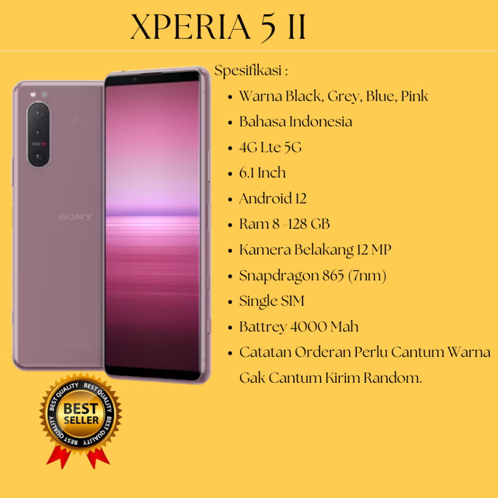 SONY XPERIA 5 ii 8GB 128GB 5G SECOND ORIGNAL.