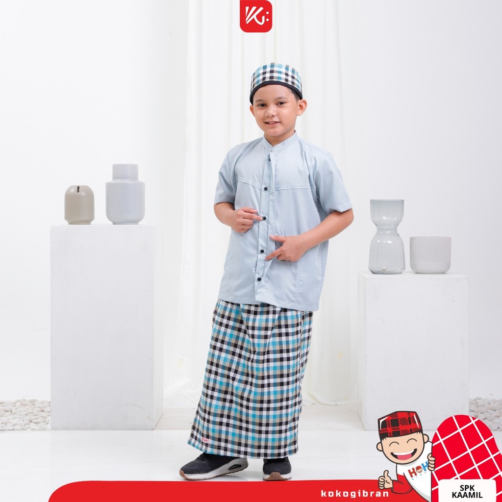 Set SPK Anak KokoGibran KAMIIL / Sarung Peci Koko Anak / SPK Anak / Set Anak Terlaris / Sarkoci Anak