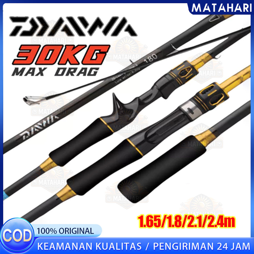 DAIWA Carbon Spinning Rod Casting Rod Ultralight Fishing Rod Combo SET Joran Pancing BaitCasting