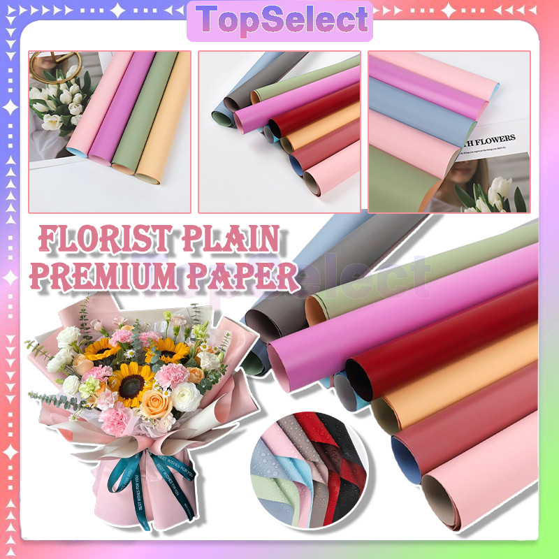 

Flower Wrapping Paper - Tipe Matte Warna Solid/Flower Bouquet Paper 58cm*58xcm/ Flower Wrapping Warna Polos Paper/Dua Warna 58x58cm Kertas Buket Bunga