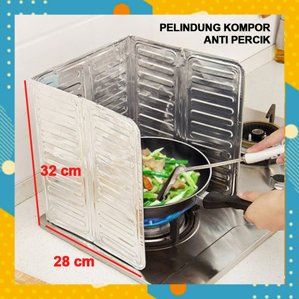 Pelindung KOMPOR ANTI PERCIK Minyak Panas Goreng Letup Cover Aluminium Foil Kotak AR4010B3