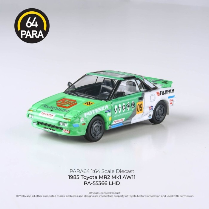 Diecast PARA64 1/64 1985 Toyota MR2 MK1 AW11 Fujifilm LHD PA55366