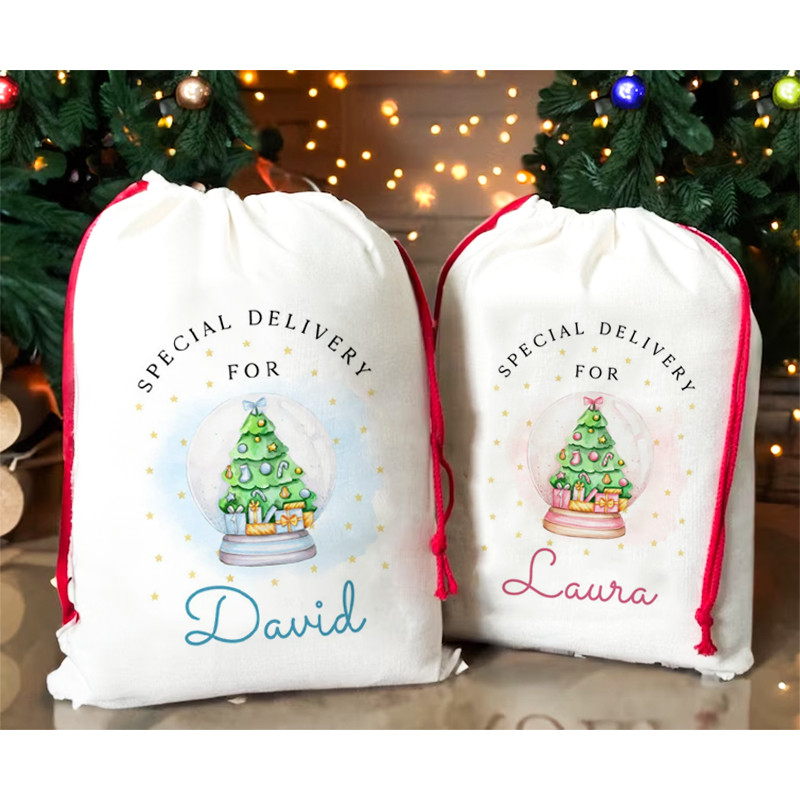 

Custom Gift Decoration Personalised Santa Sack Christmas Sack Eve Box Special Delivery Christmas Eve Box Kids Christmas Bag Gift