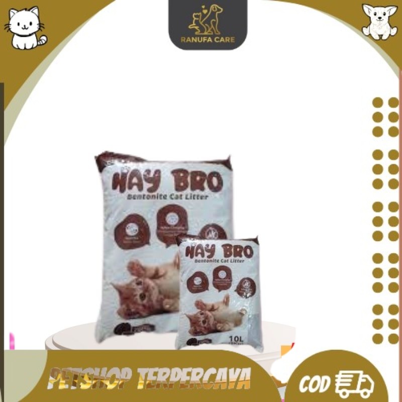Pasir Kucing Hay Bro Bentonite 25lt Coffee|C. PASIR 25LT