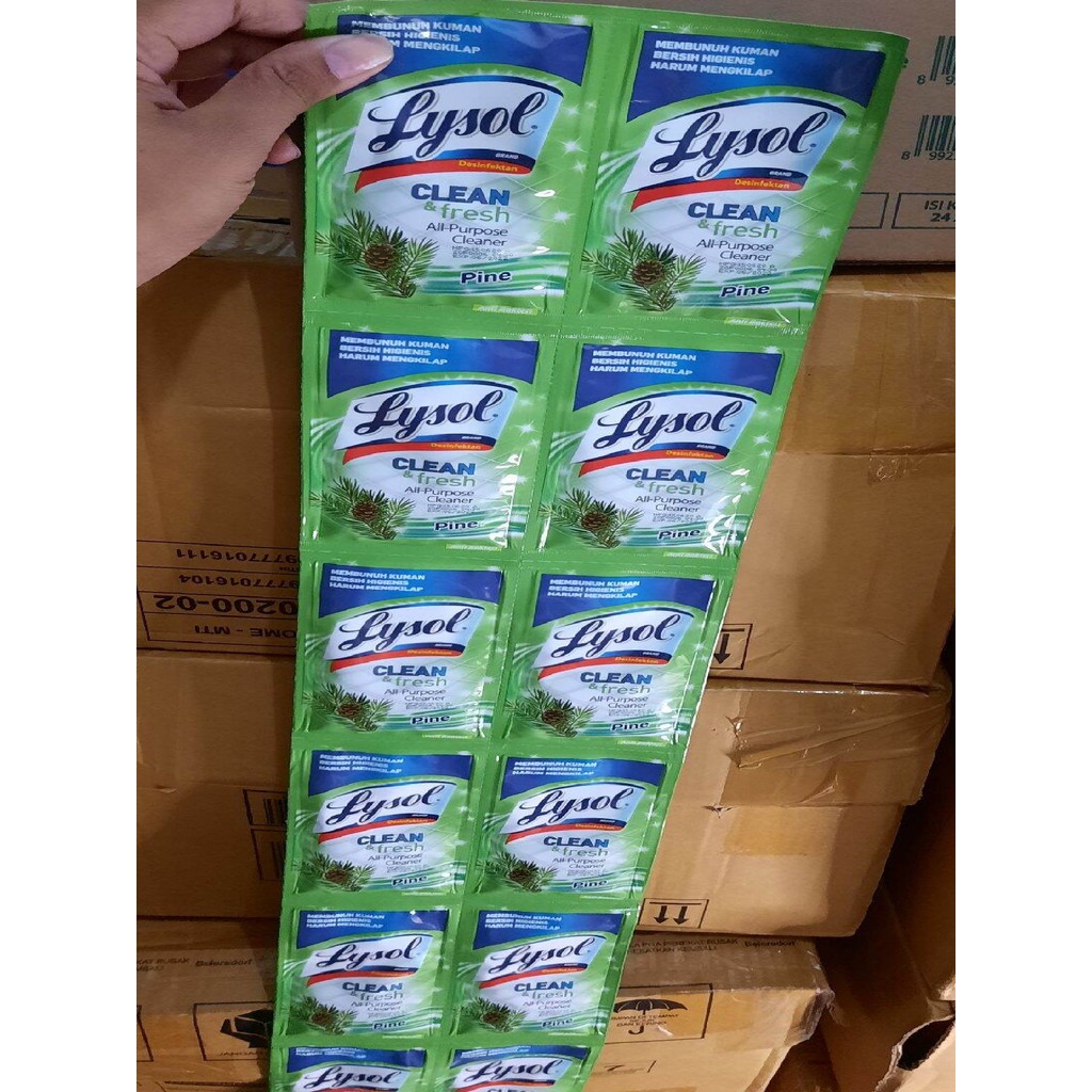 MURAH Lysol Clean & Fresh Pembersih Lantai 1 Renceng isi 12pcs  30ml