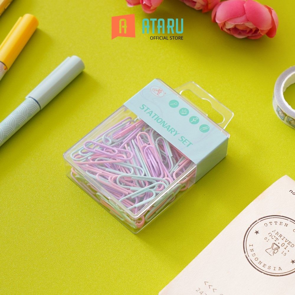 

Ataru Set 80 Pcs Klip Penjepit Kertas Pastel Klip Kertas Paper Clip Klip Dokumen Penjepit Dokumen Stasionary Set