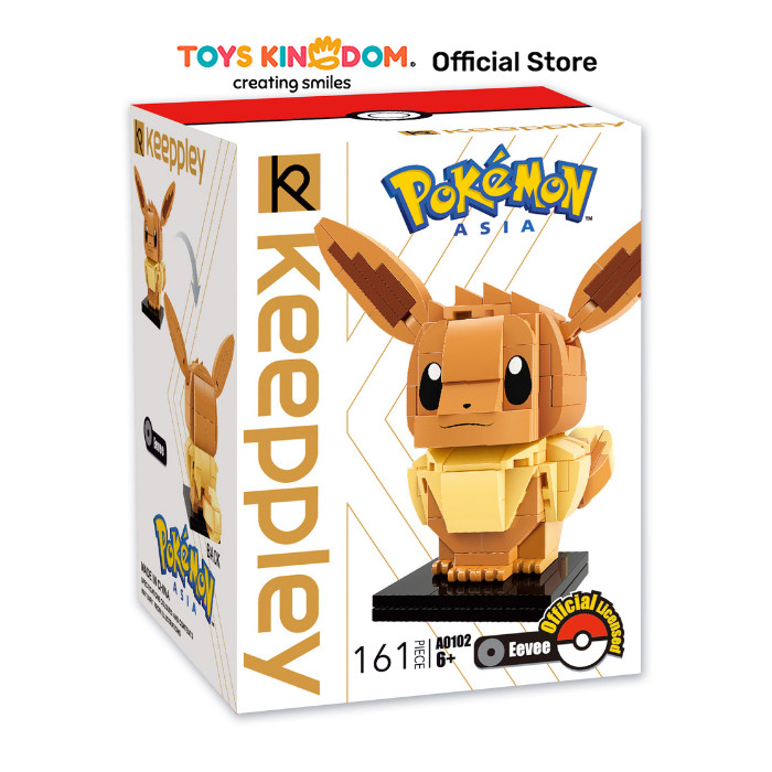 Toys Kingdom Keeppley Figure Pokemon Eevee Kids Toy Toys Block Bricks Set Mainan Menyusun Balok Perm