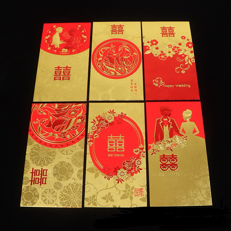 

TokoSasa 6pcs Angpao Couple Wedding Panjang 2024 / Angpao Premium Red Gold Wedding / Amplop Merah Tebal Pasangan Pernikahan / Angpao Shuangxi Double Happiness / Angpau Hi Sangjit Hantaran Lamaran Nikah / Maroon Gold Red Pocket Wed Pasangan Ready Stock