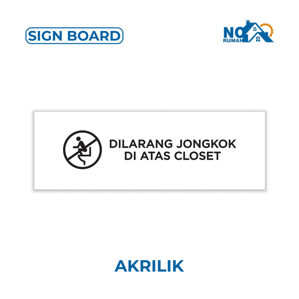 

Papan Dilarang Jongkok Di Atas Closet Kloset Sign Label Sign Board Akrilik Papan Nama Ruangan Toilet Himbauan