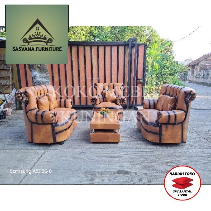 (FREE BANTAL TIDUR) Sofa Jaguar Mini 221 / Sofa Tamu Minimalis Termurah Cirebon Kuningan Majalengka 