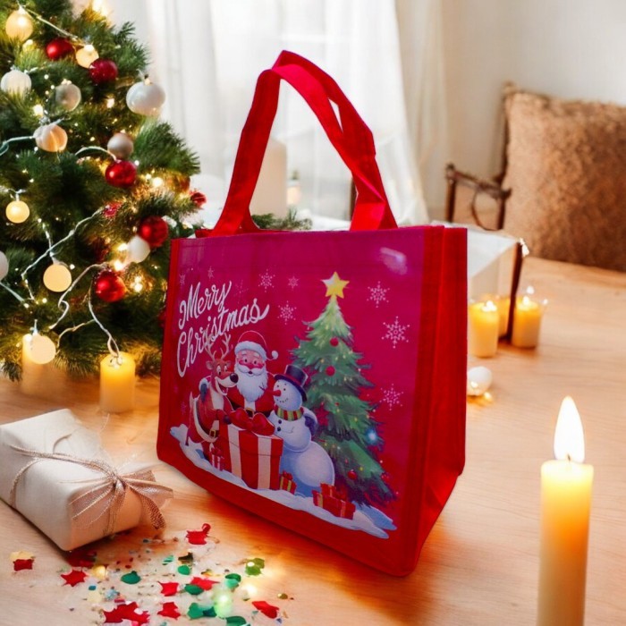 

Goodie Bag Natal Tas Kemasan Paper Bag Bingkisan Souvenir Motif Merry Christmas - LAND Merah