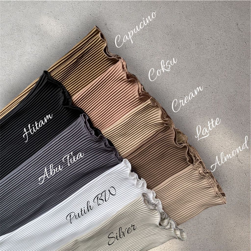 Rok Span Panjang Plisket Wavy / Rok Plisket Wavy / Rok Span / Rok Wavy / Pleated Skirt / 019 Keren K