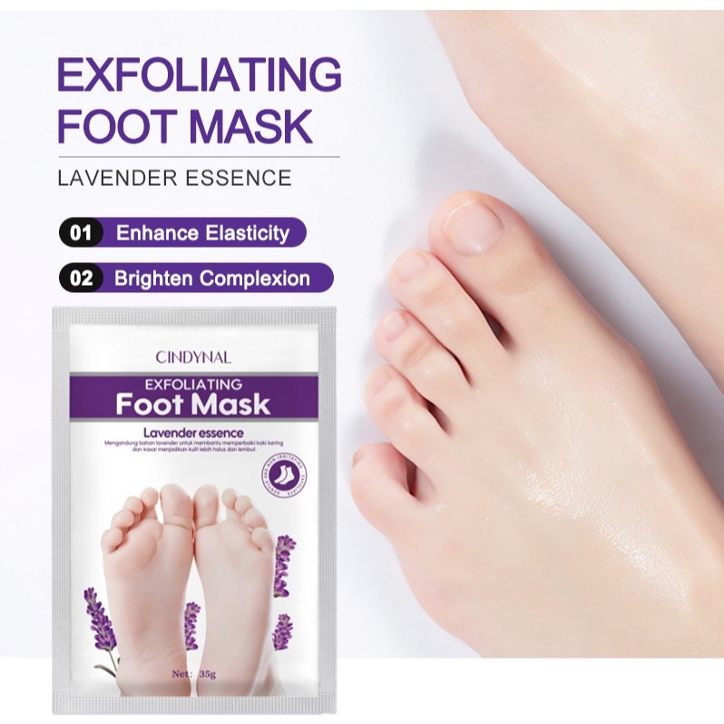 [TERMURAH] 5 PCS CINDYNAL | Foot Mask Exfloating Lavender Masker Kaki