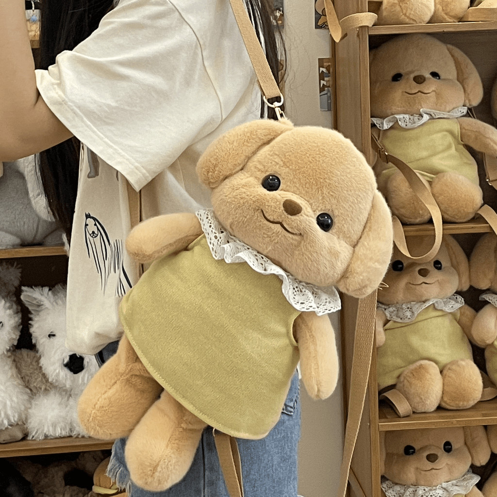 Kawai Poodle Backpack High Qualitynew Sylvanian Cute Role Plush Toy Sofa Baby Doll Family  Storage B