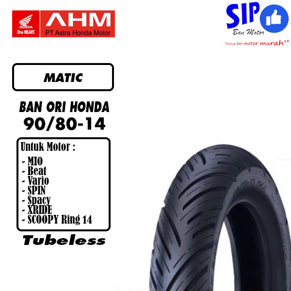 Ban tubles matic AHM Honda Federal FT293 90 80 14 FT 293 orisinil vario