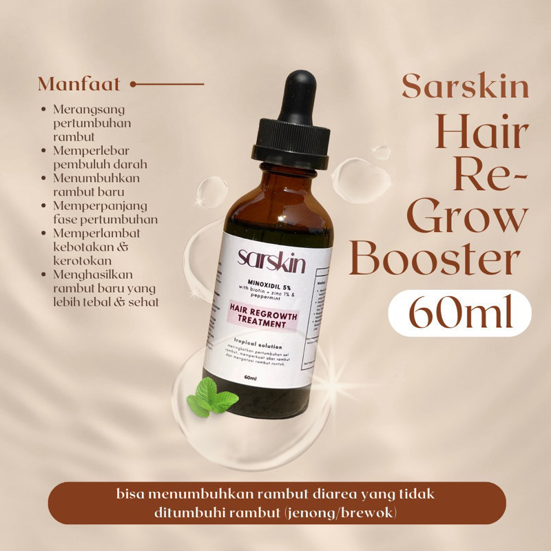 SARSKIN Serum Penumbuh Rambut Wanita/Pria • Vitamin Penumbuh rambut rontok, botak, jenong