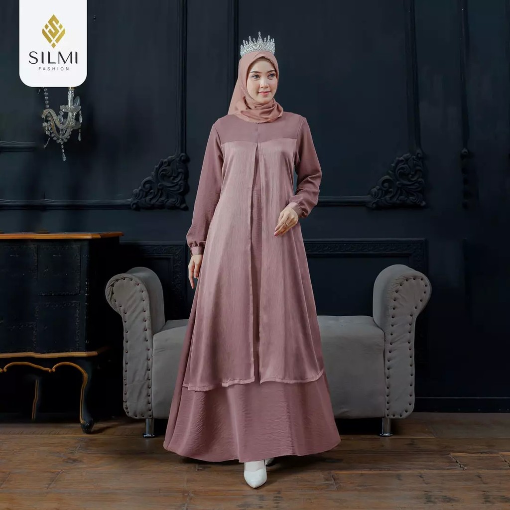Sarimbit Silmi Fashion Busana Muslim Mawaddah Gamis Dewasa Wanita by Silmi
