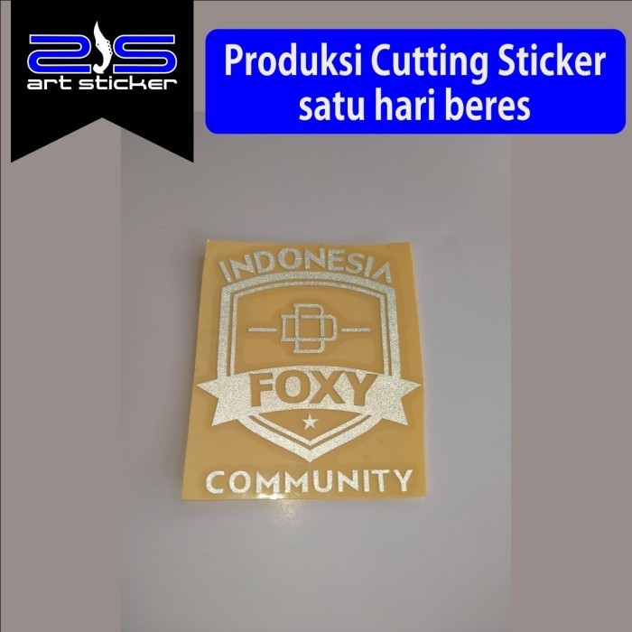 Sticker Logo Druga Foxy - Putih