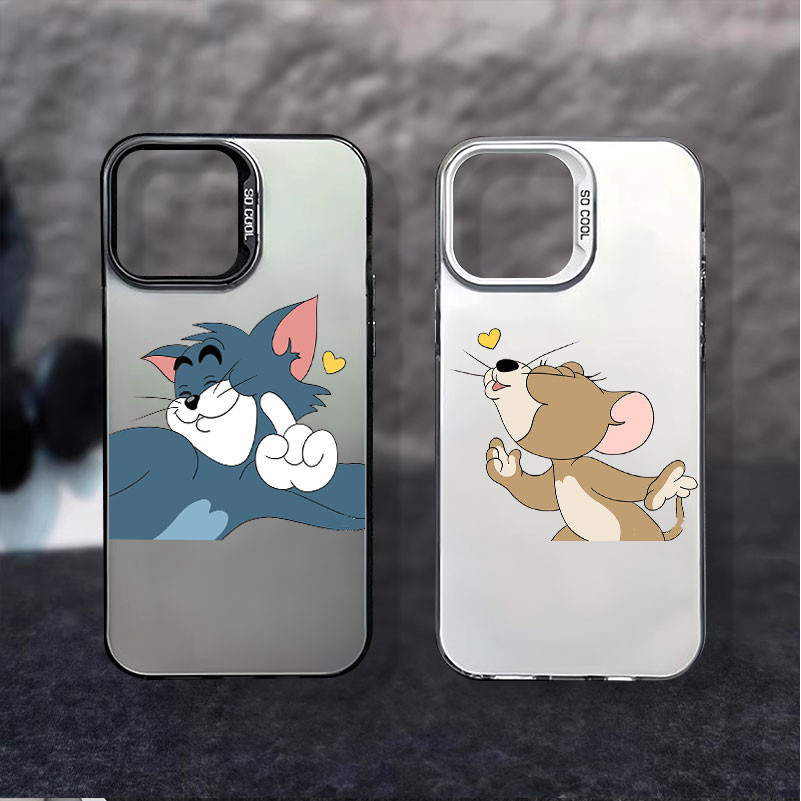 【DUO Case】Pasangan Jerry Tom Flying Kisses Case OPPO A16 A38 A8 A53 A18 A54 A58 A52 A23 RENO4 5 6 A9