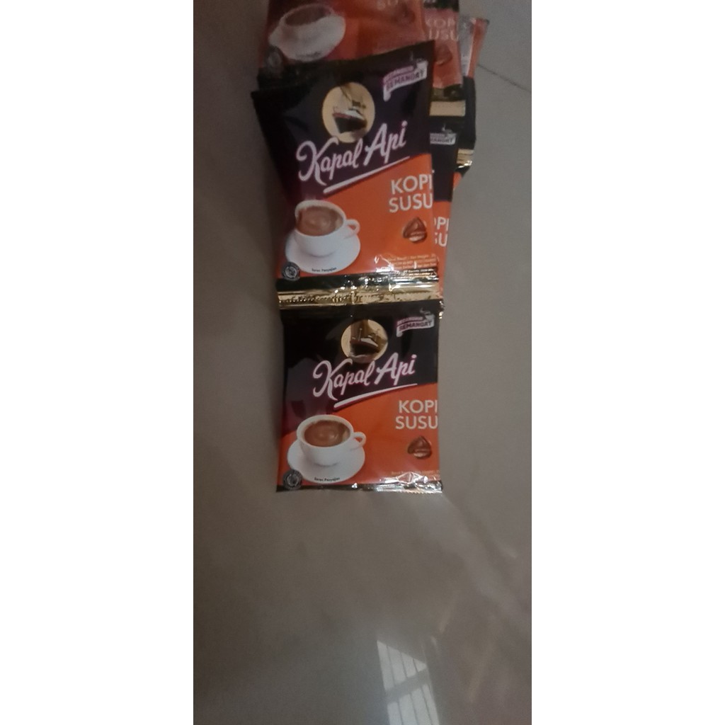 

Kopi Bubuk Kapal Api Susu 1 Renteng Renceng (10 sachet)