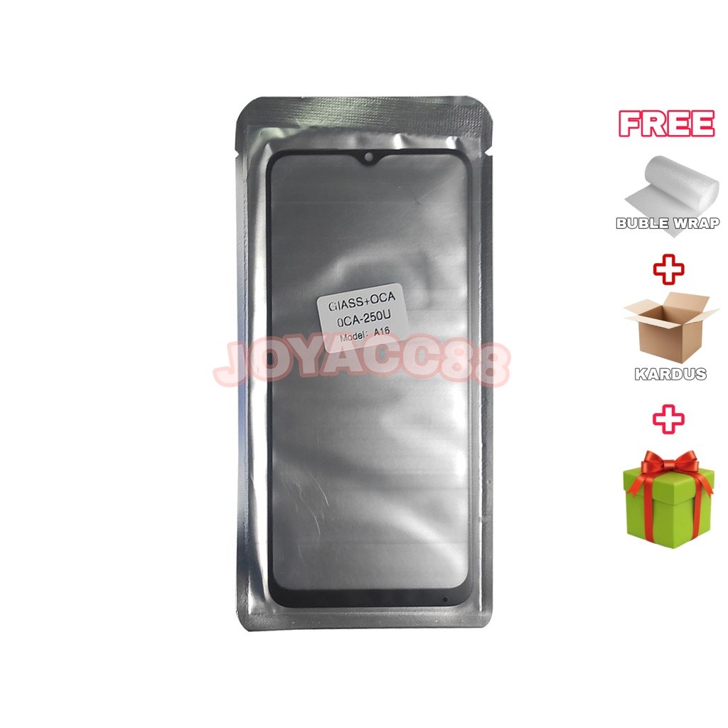 KACA LCD OPPO A16 BLACK PLUS LEM OCA KACA LCD HP
