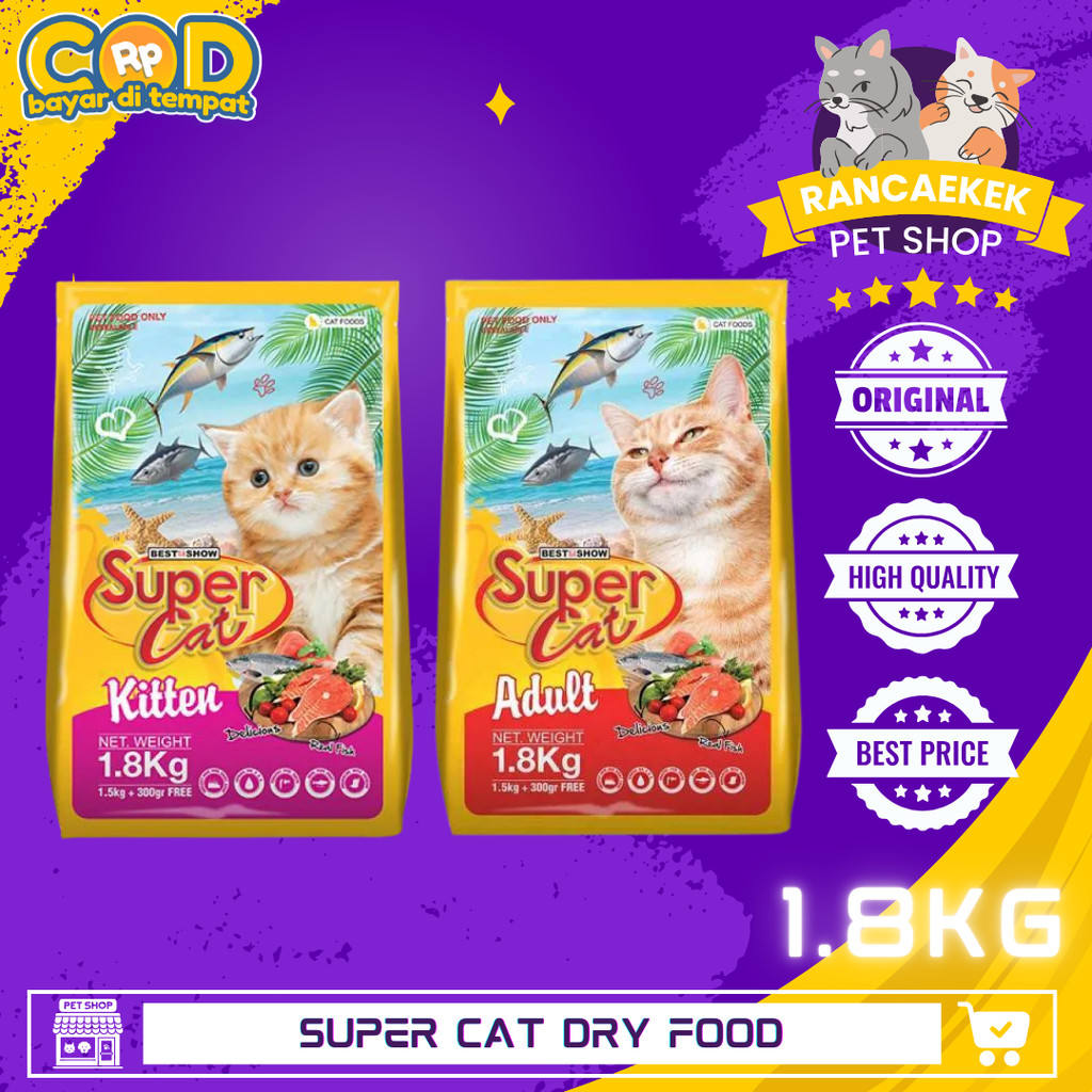 Super Cat Dry Food 1.8kg kitten & adult
