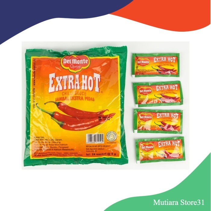 

Delmonte Saus Tomat Ketchup Sachet Saos Sambal Extra Hot Chili Sauce Saset - XTRA HOT SACHET .
