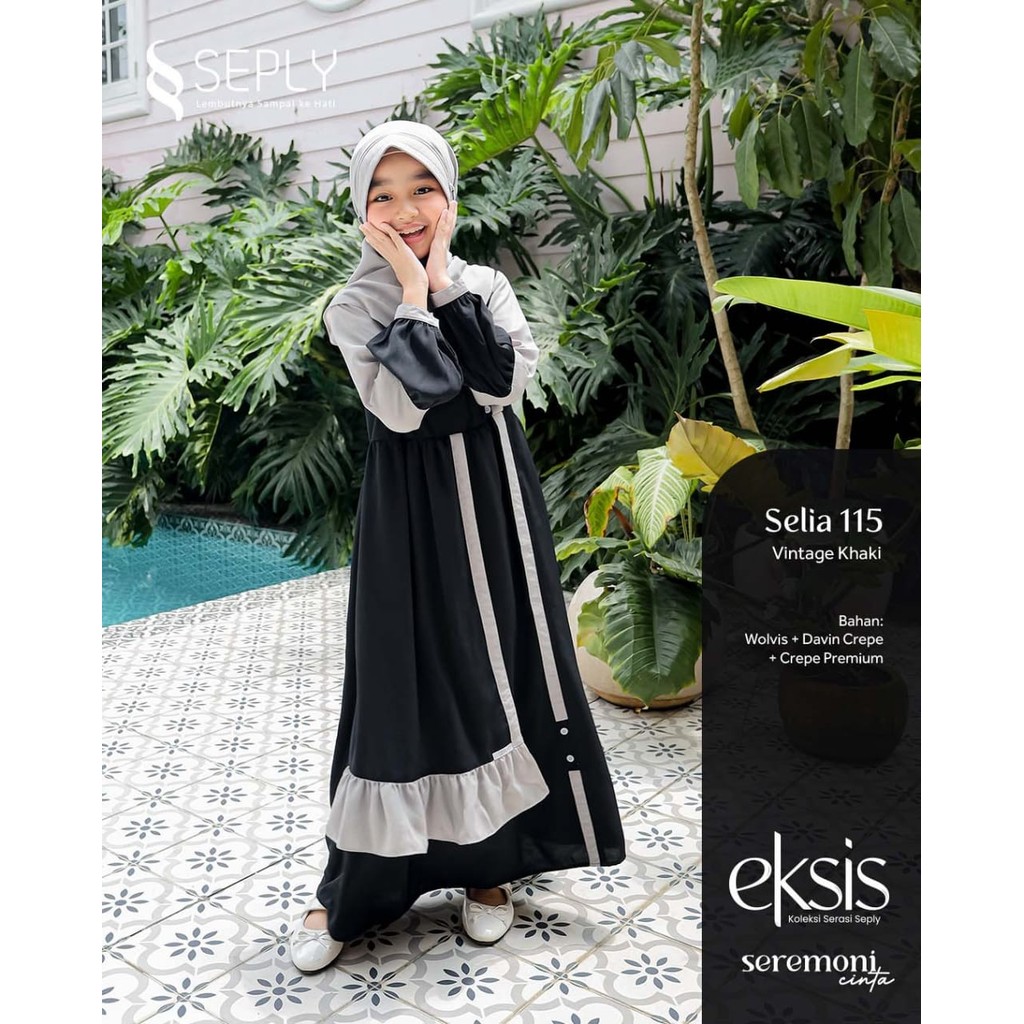 InaraCollection Gamis Anak Selia 115 Dress Muslim Wanita By Ethica TERLARIS