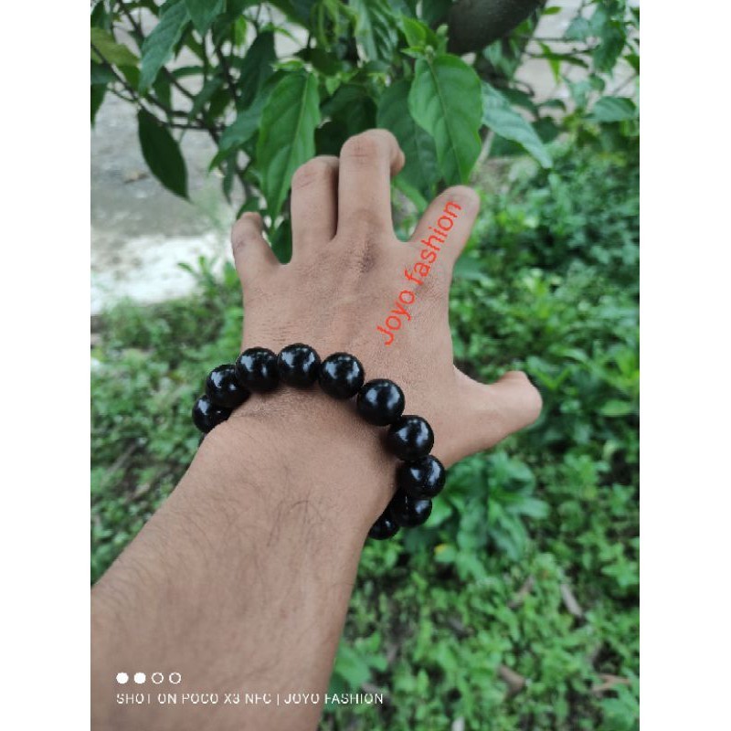 Gelang tasbih fosil galih batu akik akar bahar natural