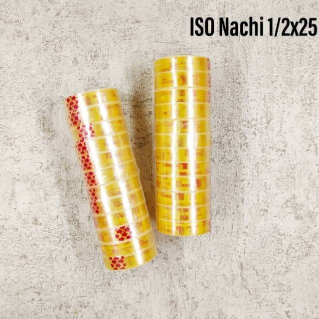 

(PST.ATK) Isolasi / Selotip Bening Nachi Tebal 1/2X25 Yard (Slop)