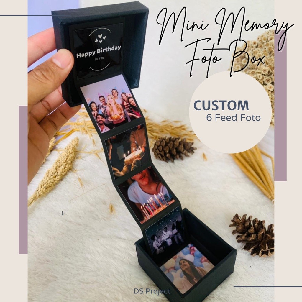 Kado Gift Mini Memory Photo Box 6 Foto Hadiah Ulang Tahun Untuk Bestie / Pacar Cewek Cowo