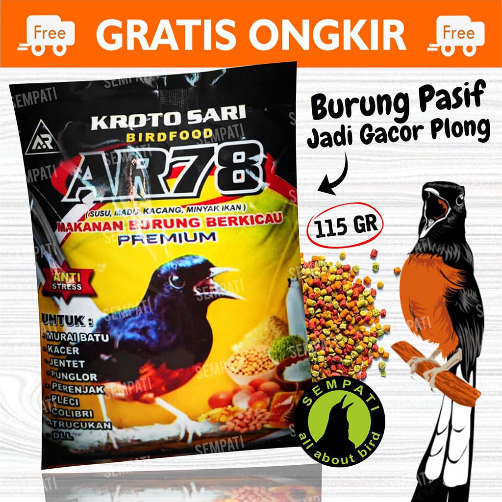 SEMPATI KROTO SARI BIRD FOOD VOER AR87 PUR PAKAN BURUNG MURAI KACER TRUCUK PLECI KOLIBRI BEO PRENJAK