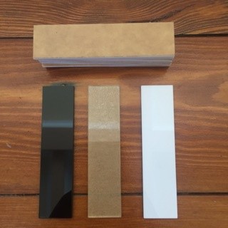 

TERMURAH!! Bahan Akrilik Name Tag Papan Nama Dada bahan akrilik polos 8x2 cm Nametag