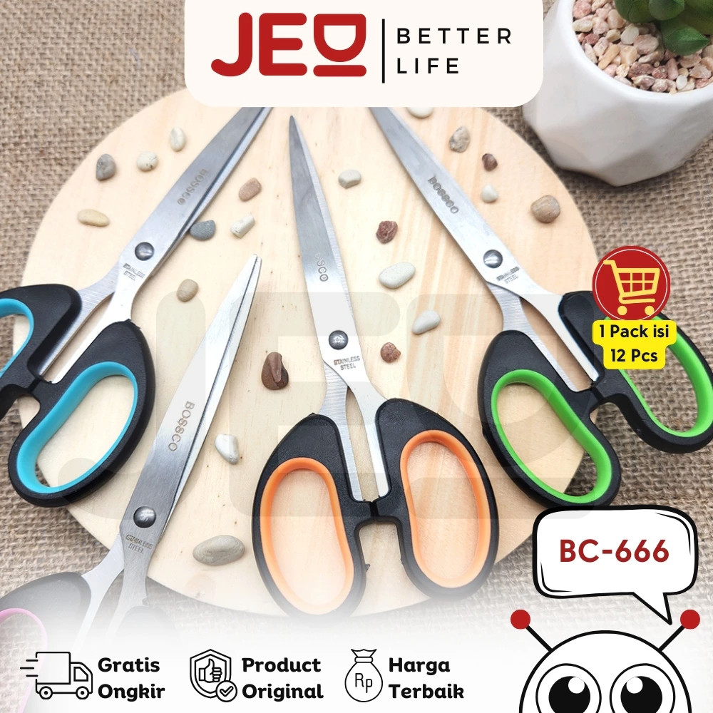 

Gunting Scissors BOSSCO 6.5 inch BC-666 (1 Pcs)