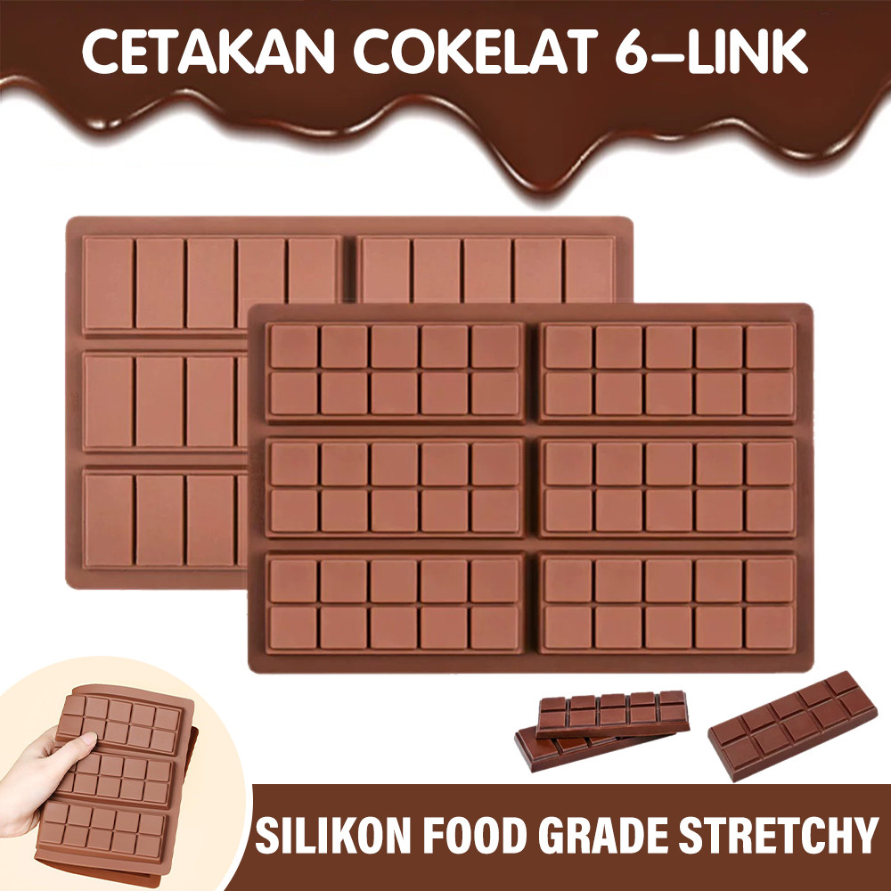 Cetakan Silikon Kue Coklat Puding Jelly Es Kotak Persegi Panjang Silicone Mold Chocolate Bar Rectang