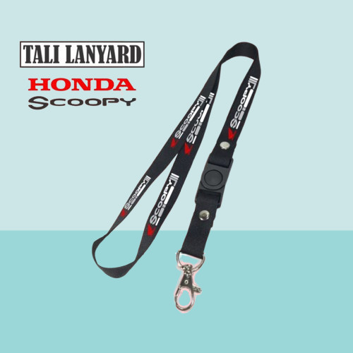 TALI LANYARD HONDA SCOOPY LOGO - TALI ID CARD SCOOPY INDONESIA MOTOR CLUB GANTUNGAN KUNCI GANTUNGAN 