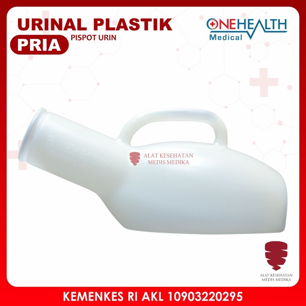 Pispot Urinal Pria OneHealth Tempat Buang Air Kecil Dewasa Wadah Pipis Kencing Urin Plastik Laki-Lak