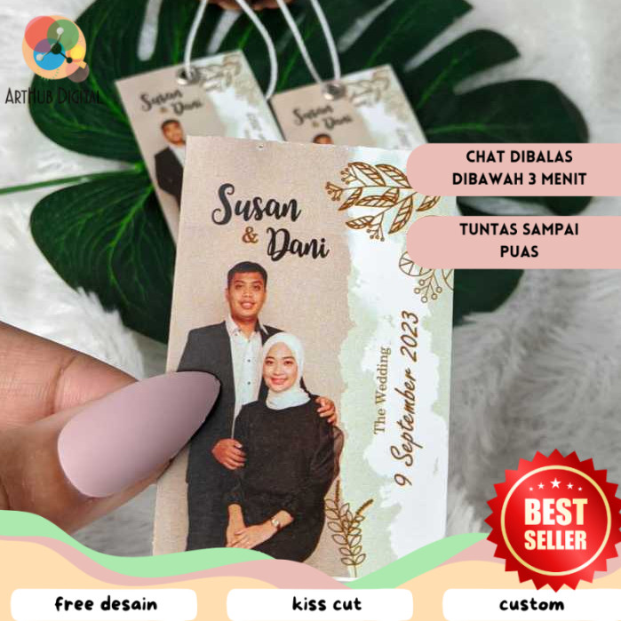 

AHD Hangtag Wedding Souvenir Hang Tag Label Custom Pernikahan Ucapan Nikah Free Desain