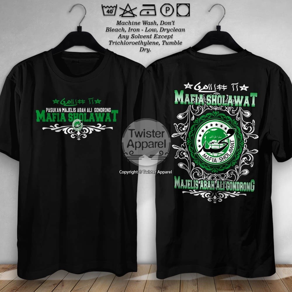 Kaos Mafia Sholawat Majelis Abah Ali Gondrong Baju Santri Islam Religi Nahdlatul Ulama - TWA209 SFas