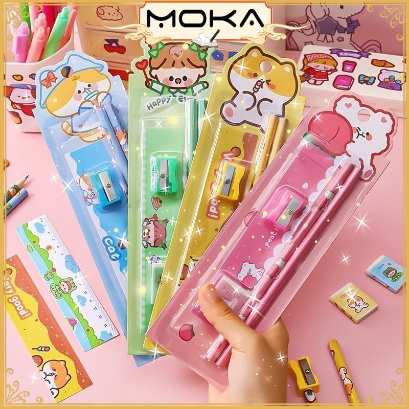

MOKA PAKET ALAT TULIS 5 IN 1 / ALAT TULIS SET 5 IN 1 / STATIONERY SET MKP94